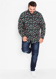 Camicia a maniche lunghe natalizia slim fit, RAINBOW