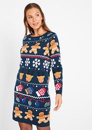 Abito in maglia natalizio con biscotti, bpc bonprix collection