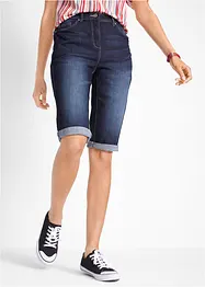 Bermuda in jeans elasticizzati con fondo arrotolato, bonprix