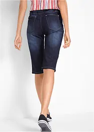 Bermuda in jeans elasticizzati con fondo arrotolato, bonprix