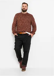 Pantaloni cargo elasticizzati termici regular fit, straight, bonprix