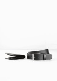 Cintura e portafoglio in pelle (set 2 pezzi), bpc bonprix collection