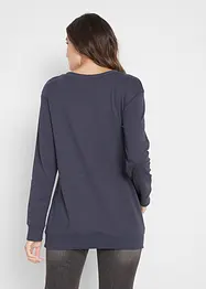 Maglia in cotone stampata a maniche lunghe, bonprix