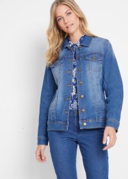 Bonprix Donna Abbigliamento Cappotti e giubbotti Giacche Giacche di jeans Giacca di jeans lunga in cotone biologico Blu 