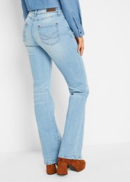 Jeans elasticizzati bootcut, mid waist, bonprix