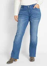 Jeans elasticizzati comfort bootcut, vita media, bonprix