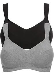 Reggiseno senza ferretto con cotone biologico (pacco da 2), bonprix