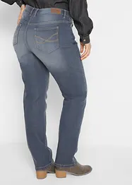 Jeans straight ultra morbidi, a vita media, bonprix