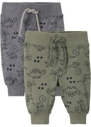 Pantaloni di jersey (pacco da 2) in cotone biologico, bpc bonprix collection