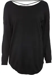 Maglione con scollo a V sulla schiena, bonprix