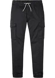 Pantaloni cargo elasticizzati con elastico in vita slim fit straight, bonprix