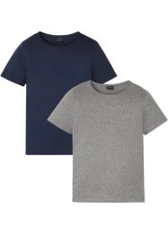 T-shirt in cotone biologico (pacco da 2) slim fit, RAINBOW