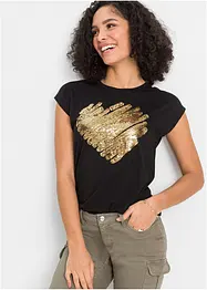 Maglia con paillettes, bonprix