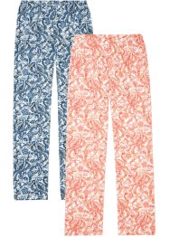 Pantaloni pigiama lunghi (pacco da 2) in cotone biologico, bpc bonprix collection