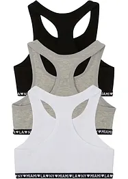 Reggiseno bustier con morbido cotone (pacco da 3), bonprix