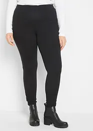 Leggings in cotone con cinta larga e arricciature, bonprix