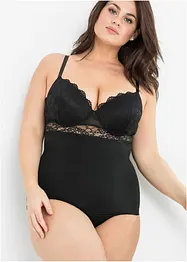 Canotta con reggiseno integrato in microfibra liscia, bonprix