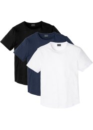 T-shirt con orli arrotolati (pacco da 3) slim fit, RAINBOW