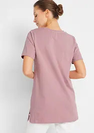 T-shirt basic lunga con scollo a V (pacco da 2), bonprix