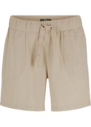 Shorts paper bag in misto lino, bpc bonprix collection