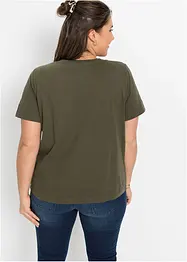 T-shirt in puro cotone con stampa, bonprix