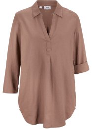 Camicia in misto lino con maniche a 3/4, bpc bonprix collection