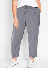 Pantaloni cropped in misto lino, bonprix