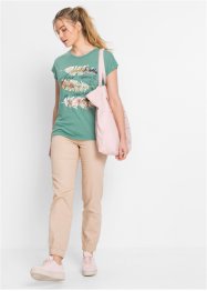 T-shirt con stampa glitterata, RAINBOW