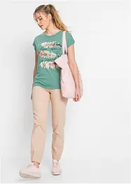 T-shirt con stampa glitterata, bonprix