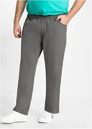 Pantaloni con elastico in vita in puro cotone regular fit, straight (pacco da 2), bonprix