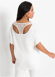 Maglia con pizzo e maniche a pipistrello, BODYFLIRT