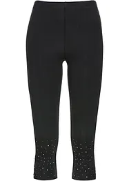Leggings a pinocchietto con strass, bonprix