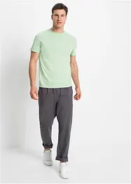 Pantaloni chino in misto lino con elastico in vita regular fit, straight, bonprix