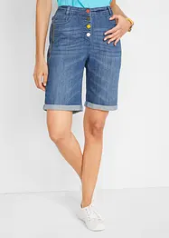 Bermuda comfort in jeans elasticizzato con cinta comoda, bonprix