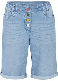 Bermuda comfort in jeans elasticizzato con cinta comoda, bonprix