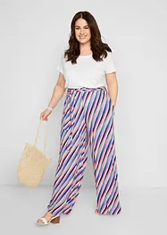 Pantaloni a palazzo in jersey con cinta comoda e tasche laterali, bonprix