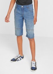 Bermuda in jeans slim fit con catenella portachiavi, John Baner JEANSWEAR
