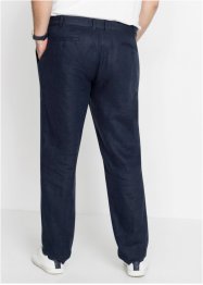 Pantaloni chino in lino con cinta confortevole regular fit straight, bonprix