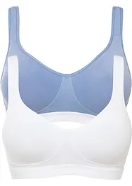 Reggiseno t-shirt senza ferretto con cotone biologico (pacco da 2), bonprix