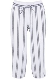 Pantaloni culotte in misto lino a righe, bpc bonprix collection