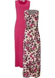 Abito lungo in puro cotone (pacco da 2), bonprix
