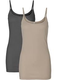 Top con spalline sottili (pacco da 2), RAINBOW