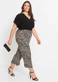 Pantaloni culotte fantasia in viscosa fluente, bonprix