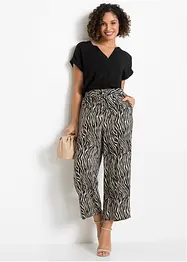 Pantaloni culotte fantasia in viscosa fluente, bonprix
