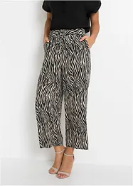 Pantaloni culotte fantasia in viscosa fluente, bonprix