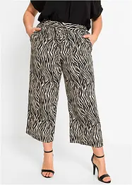 Pantaloni culotte fantasia in viscosa sostenibile, bonprix