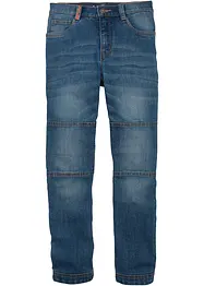 Jeans elasticizzati con rinforzo al ginocchio regular fit, a vita media, bonprix