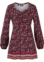 Maglia lunga in fantasia floreale, bonprix
