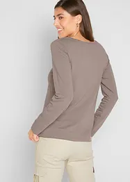 Maglia a maniche lunghe con scollo a V (pacco da 2), bonprix