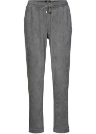 Pantaloni in similpelle scamosciata con elastico in vita, bpc selection premium